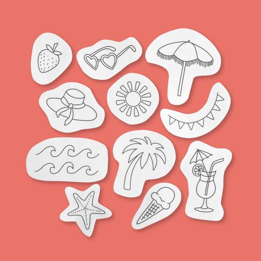Beach Bliss Wash Away Stickers Pack