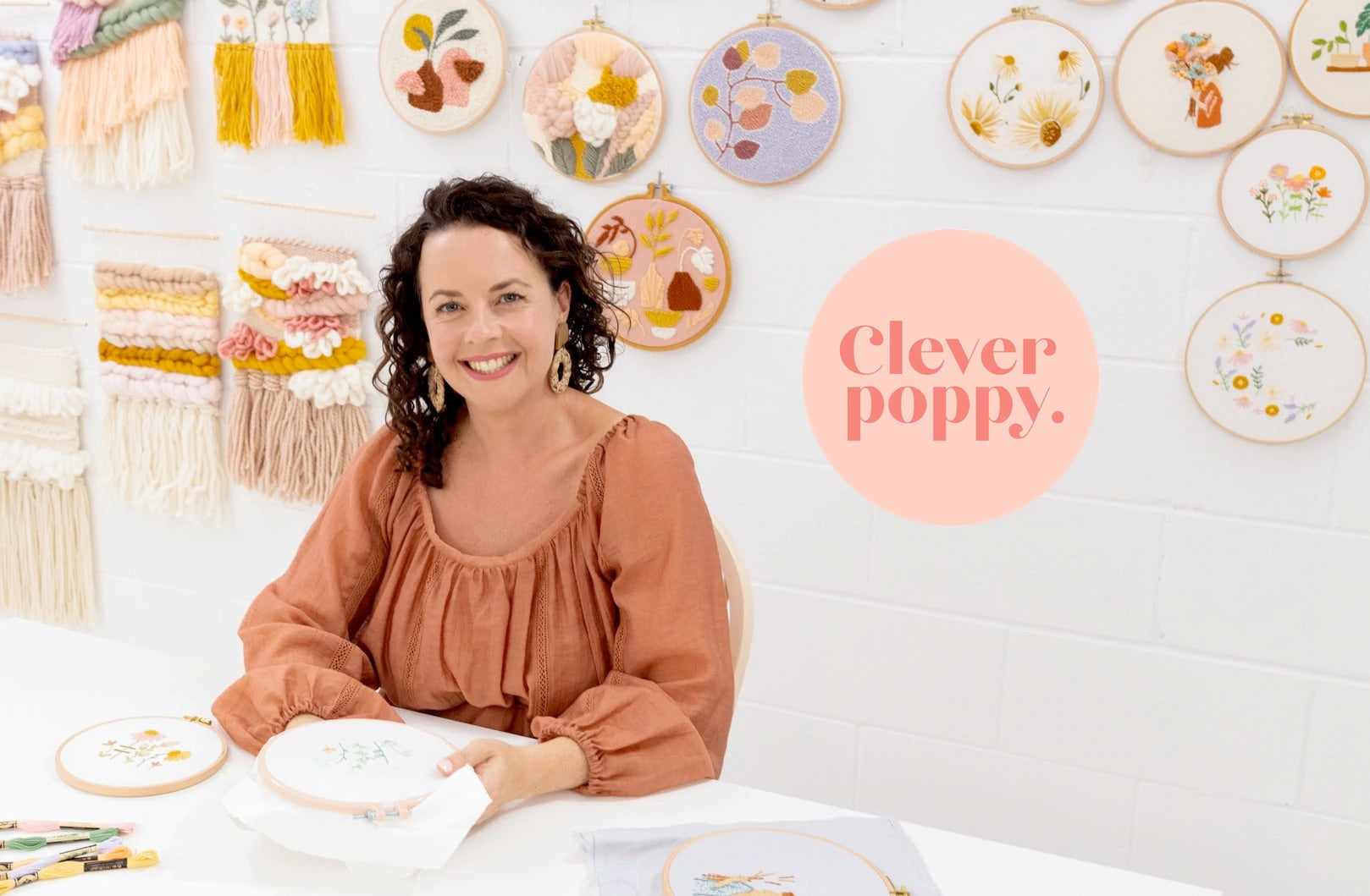 Clever Poppy | Beginner Embroidery Kits & Supplies
