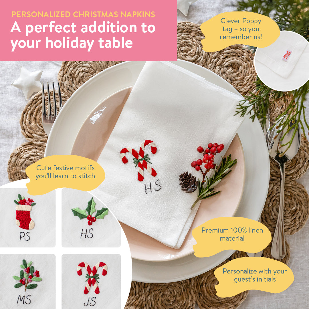 Personalized Christmas Napkins Beginner Kit