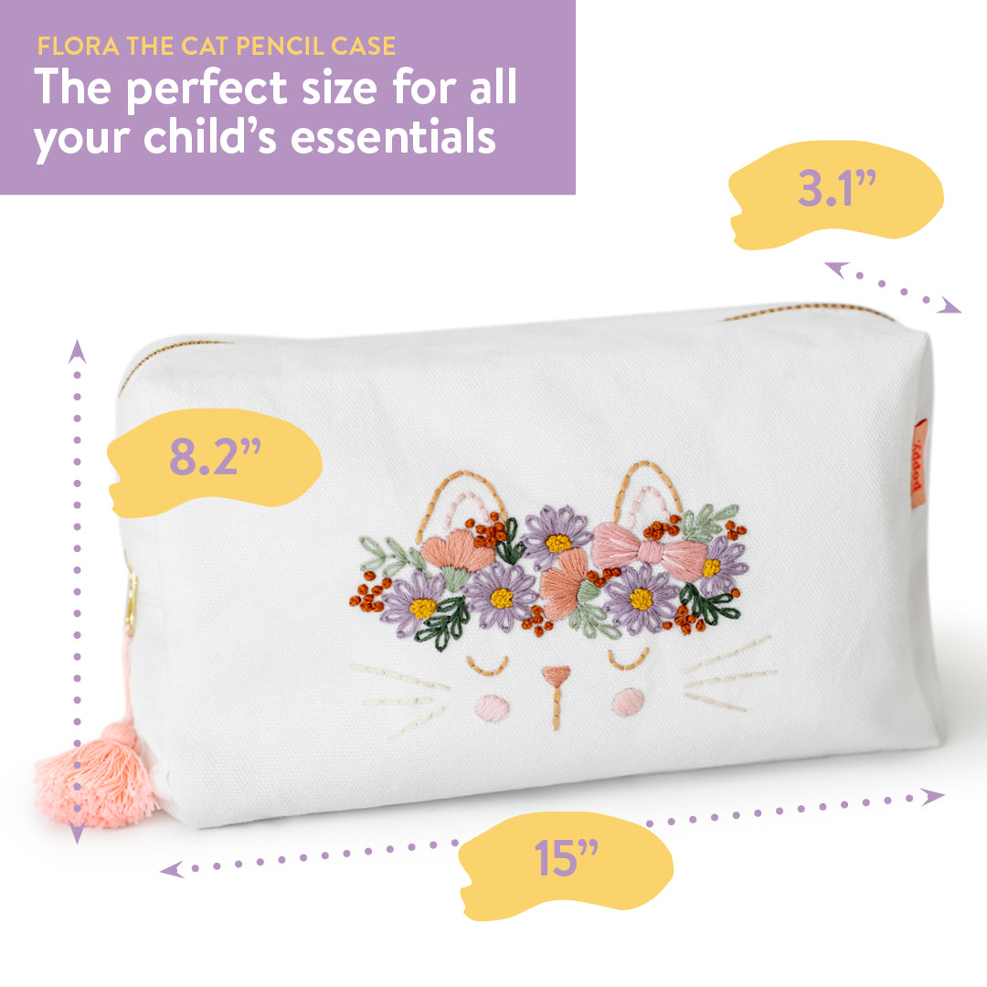 Flora the Cat Pencil Case Kit