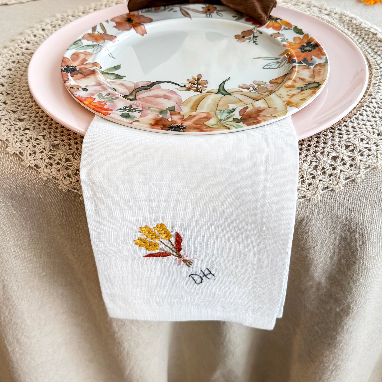 Personalized Thanksgiving Napkins Beginner Kit