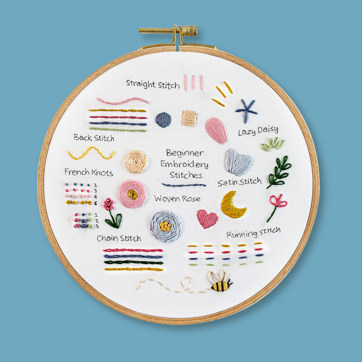 Sampler Stich Stitch Sampler Beginner Kit | Clever Poppy