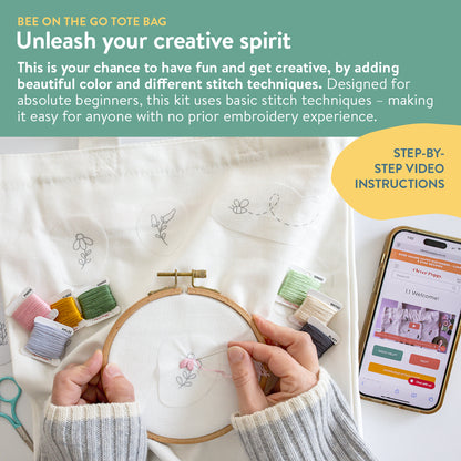 Bee on the Go Tote Bag Beginner Kit