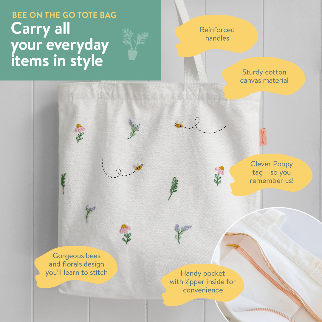 Bee on the Go Tote Bag Beginner Kit