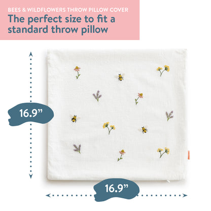 Bee Happy Throw Pillow Cover Beginner Kit