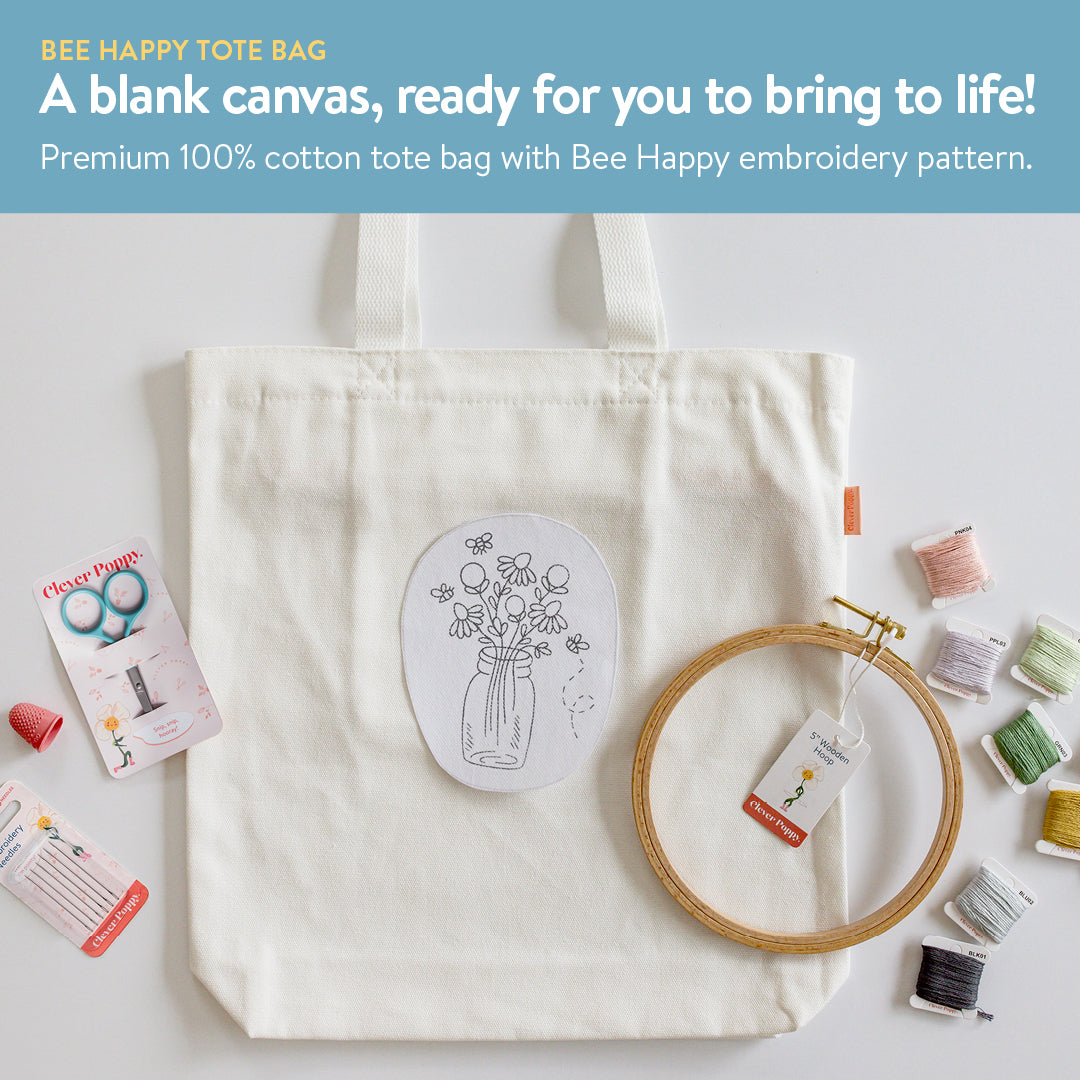 Bee Happy Tote Bag Beginner Kit