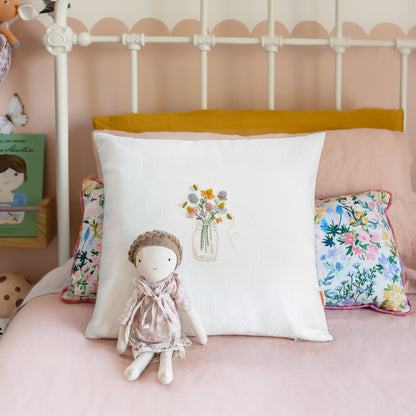 Bee Happy Throw Pillow Cover Beginner Kit