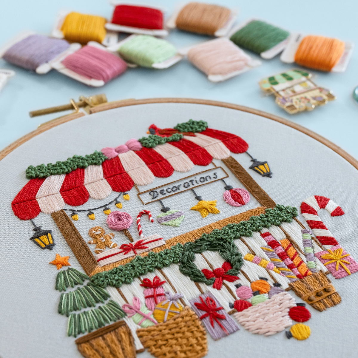 The Christmas Stall Embroidery Kit
