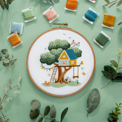 The Treehouse Embroidery Kit