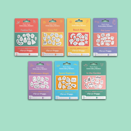 Wash Away Stickers 7 Pack Bundle