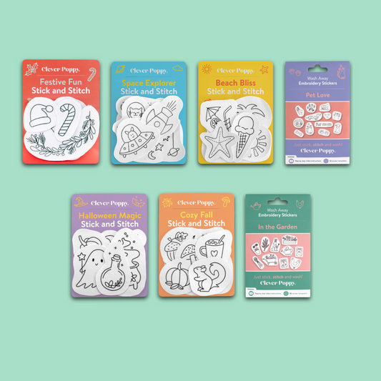 Wash Away Stickers 7 Pack Bundle