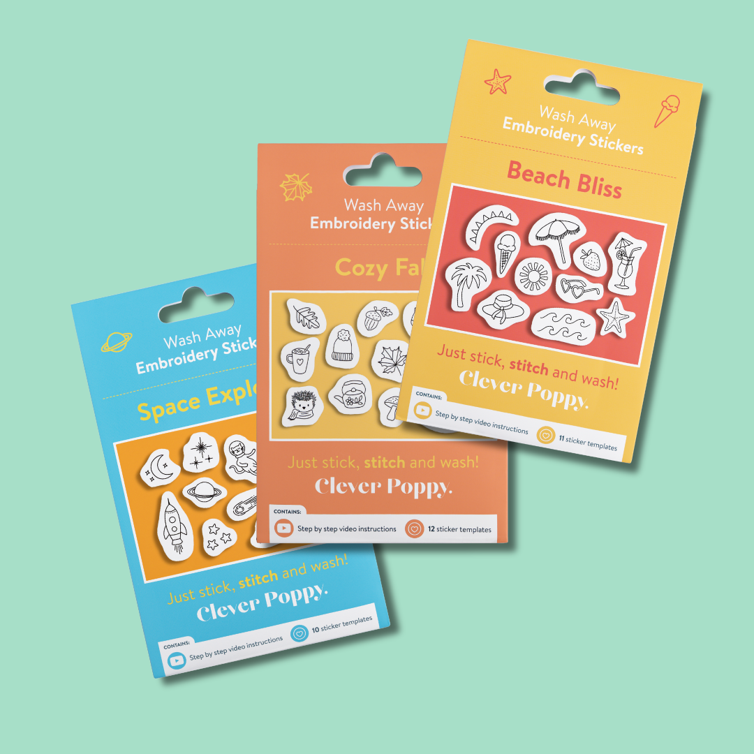 Wash Away Stickers 3 Pack Bundle