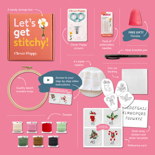 Personalized Christmas Napkins Beginner Kit