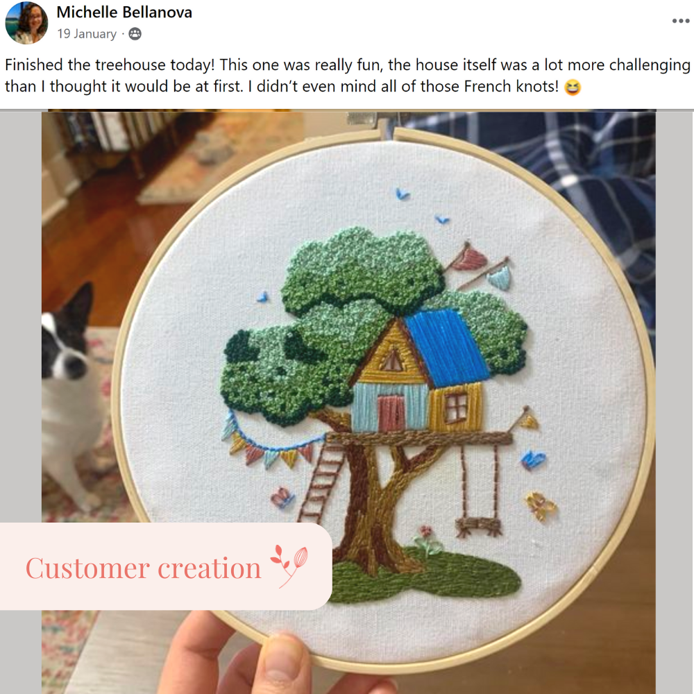 The Treehouse Embroidery Kit