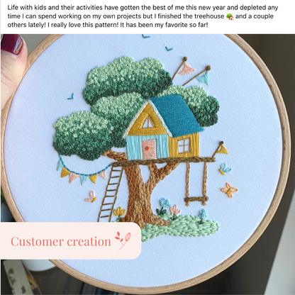 The Treehouse Embroidery Kit